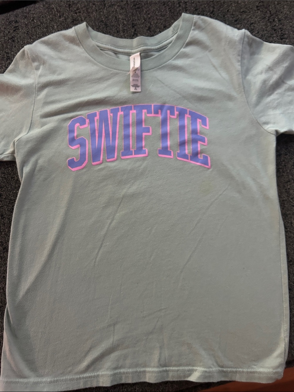 Swiftie Graphic Tee for Kids in Light Sage
